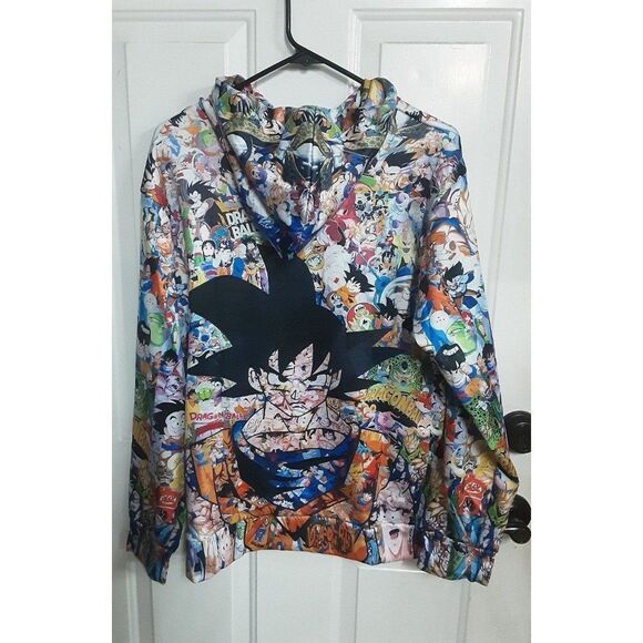 Dragon Ball Z Anime Manga Characters Full Print Hoodie - Picture 3 of 6
